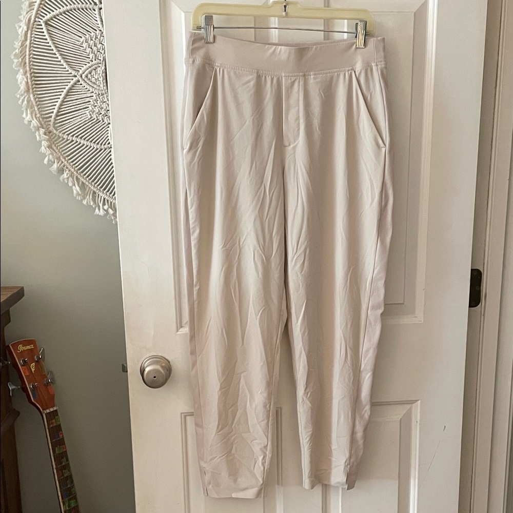 Athleta Cream Track Pants